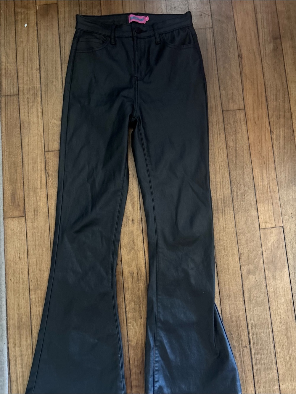 Edikted Leather Flared Pants